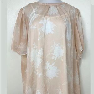 Ava and Viv semi sheer floral print top